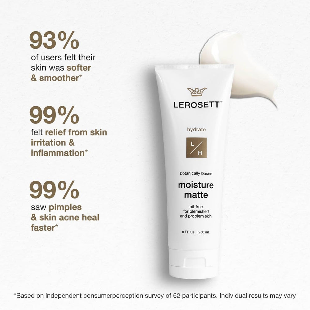 Close-up of LEROSETT texture during application for quick absorption