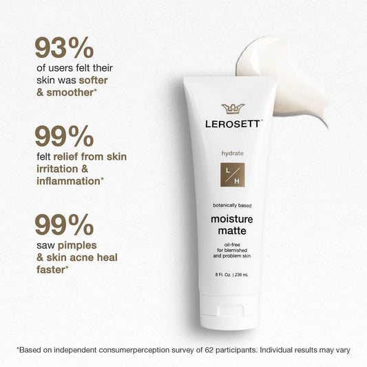 Close-up of LEROSETT texture during application for quick absorption