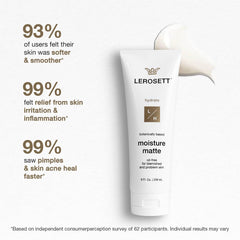 Close-up of LEROSETT texture during application for quick absorption