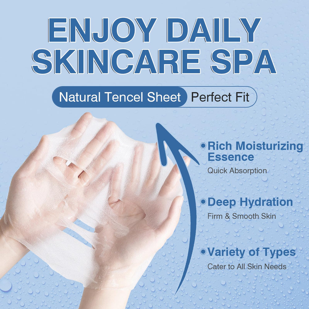 GUOYAOLIFU Hyaluronic Acid sheet mask for deep hydration and smoother texture