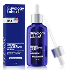 Guyology Labs Serum shown with Minoxidil to indicate compatibility