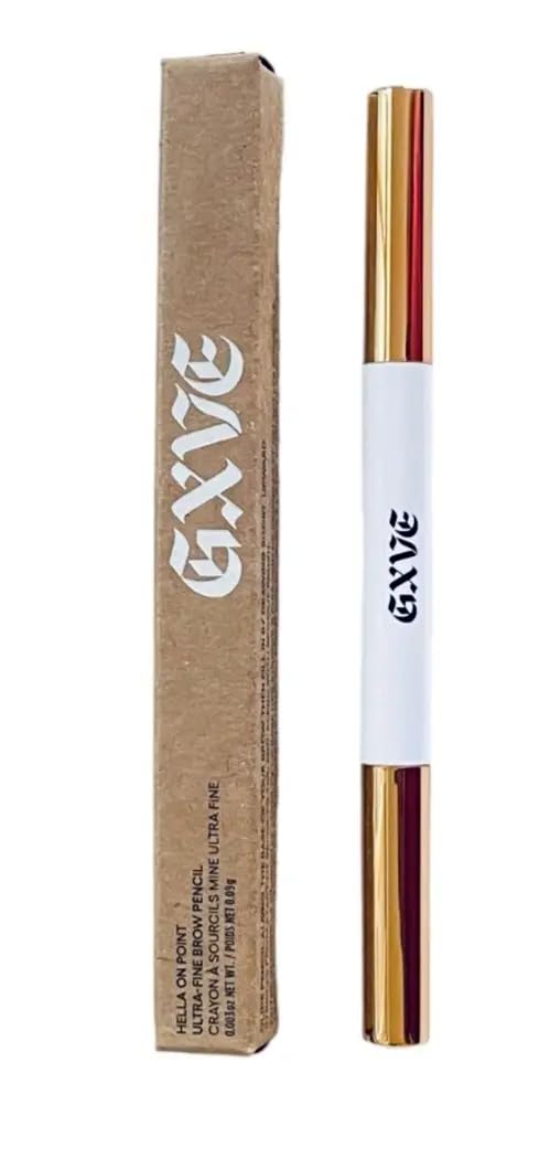 GXVE Hella On Point micro-tip close-up showing precise brow filling for natural texture.