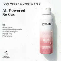 Gymati deodorant application on skin during workout.