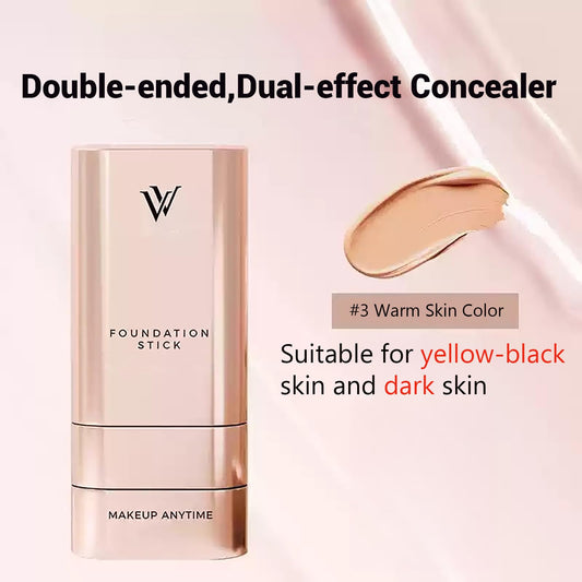 Gymfber foundation stick featuring a soft M-shaped brush for contouring.
