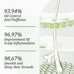 Gypsophila Batana Oil Shampoo hair close up shows smooth nourished strands