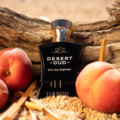 Man applying Desert Oud for day-to-evening wear