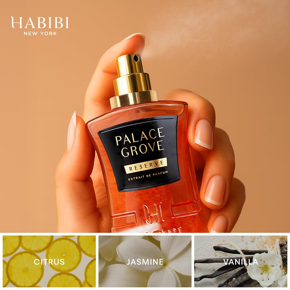 H Habibi Palace Grove mandarin top notes capture bright citrus energy