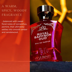 Lifestyle shot of wearing H HABIBI Royal Saffron Oud daily