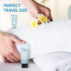 Closet-friendly H2O Therapy conditioner bottles reduce rental clutter