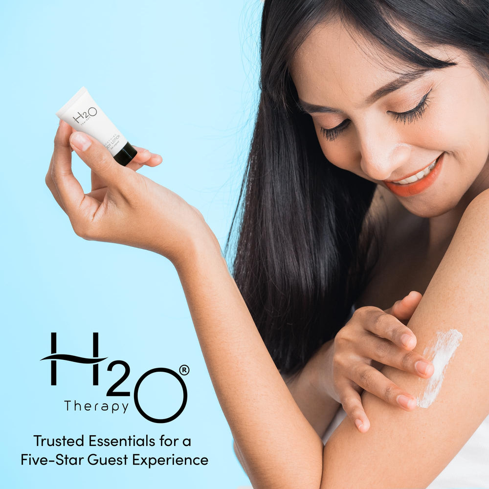 H2O Therapy Lotion packaging designed for easy restocking in properties.