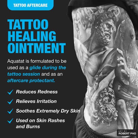 H2Ocean Aquatat tattoo aftercare ointment tube for ongoing healing support.