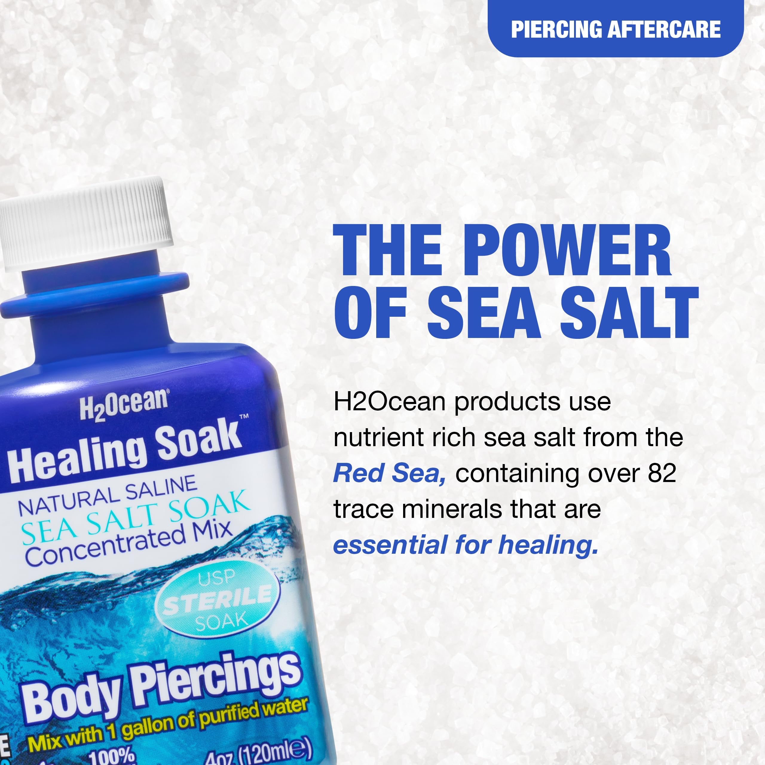 Pouring Healing Soak into a bowl for piercing cleansing