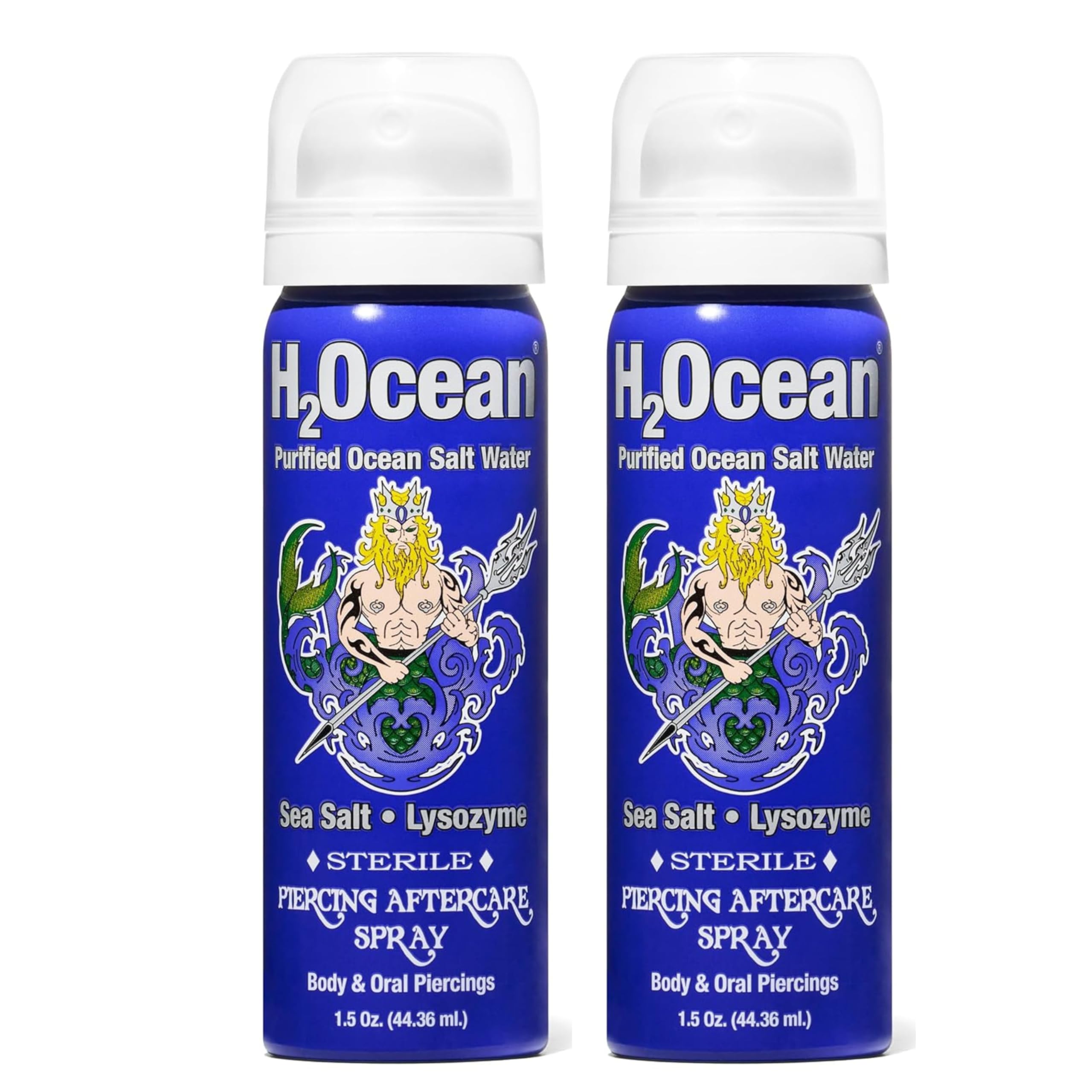 H2Ocean piercing aftercare spray bottle for faster healing.