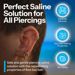 H2Ocean piercing care kit image shows components for complete aftercare.
