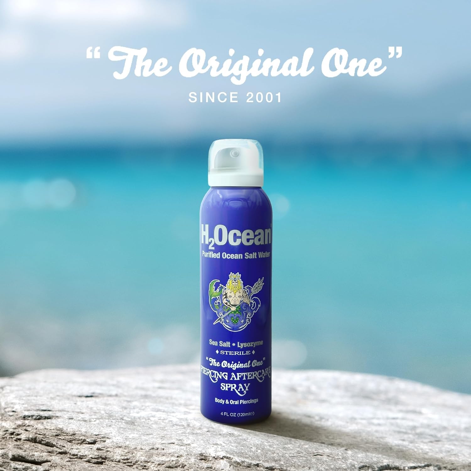 H2Ocean Aftercare spray helps maintain hygiene around bump-prone piercings