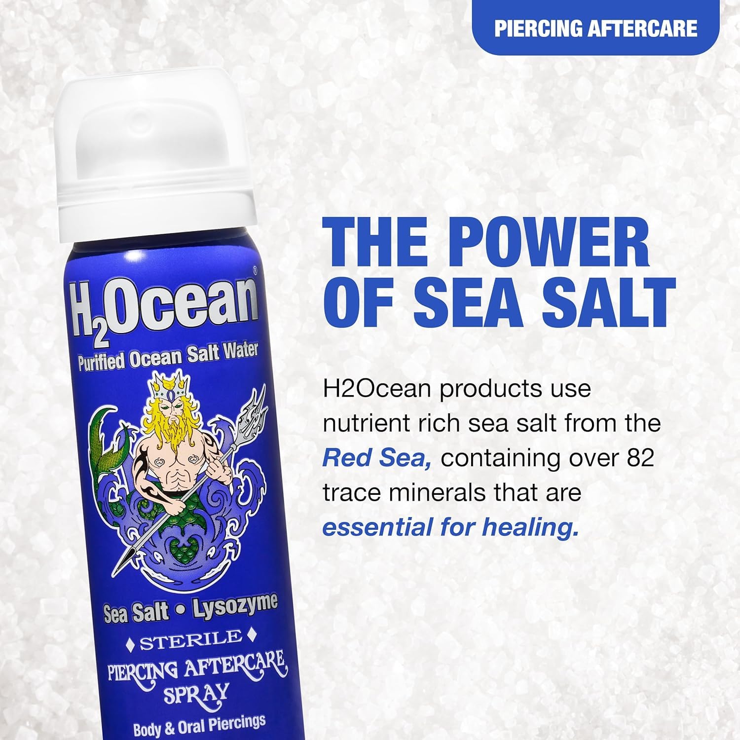 H2Ocean red sea salt mineral image emphasizing minerals for faster recovery.