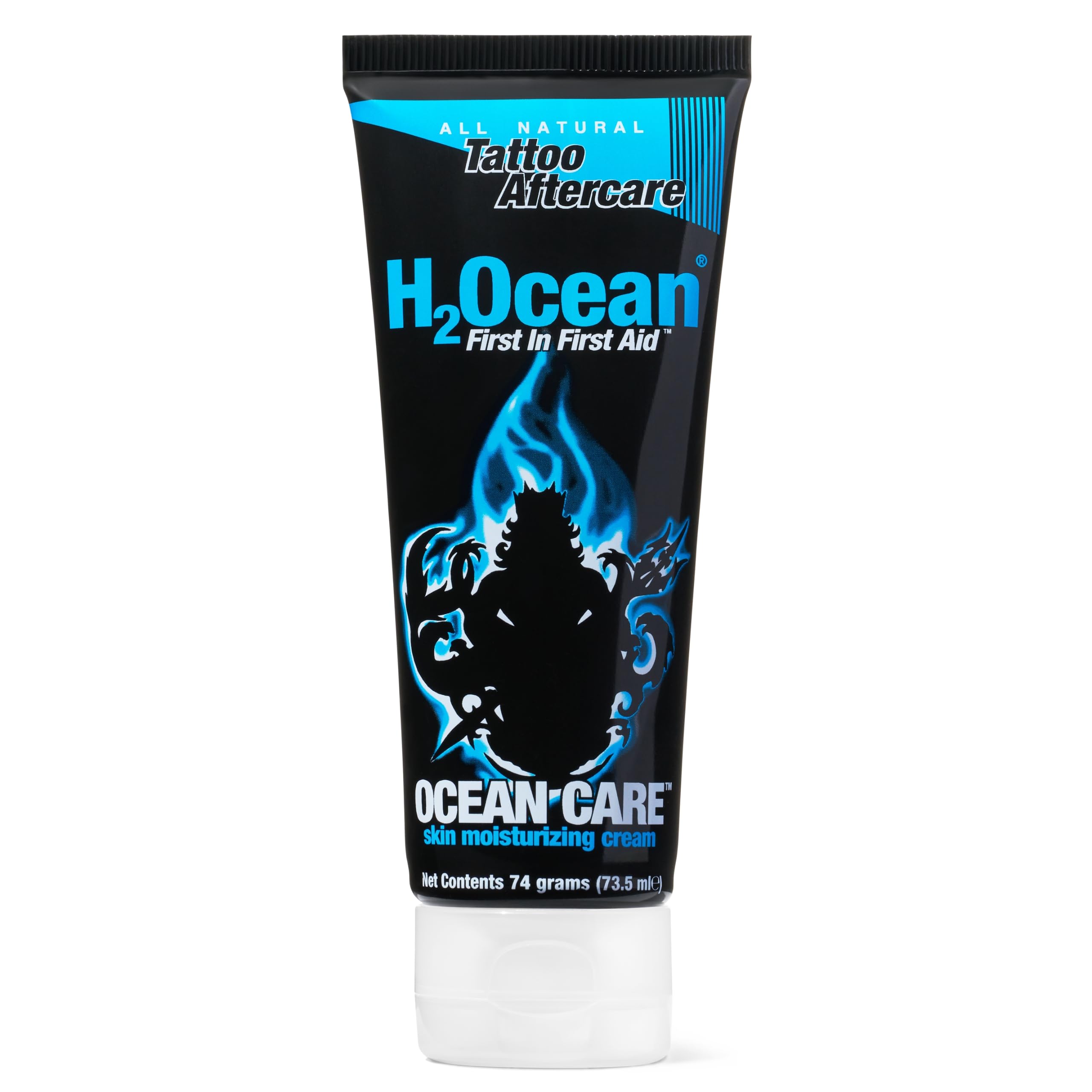 H2Ocean tattoo aftercare lotion bottle for easy daily hydration after inking
