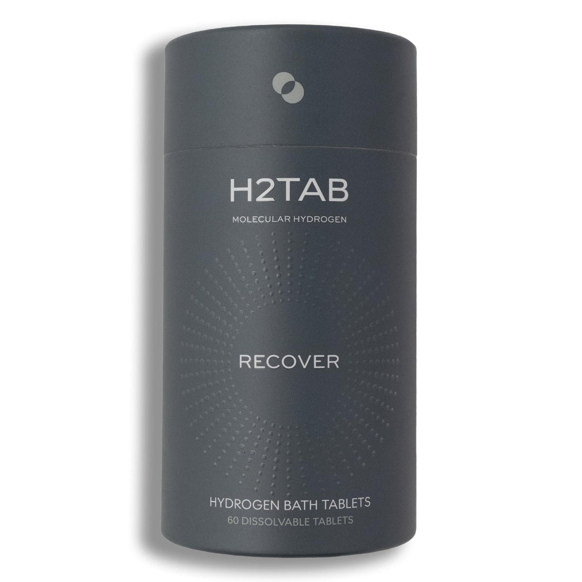 H2TAB hydrogen bath tablet dissolving in water for deep hydration and recovery.