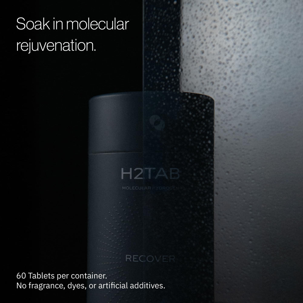 H2TAB magnesium-based therapy tablet soothing tired muscles after activity.