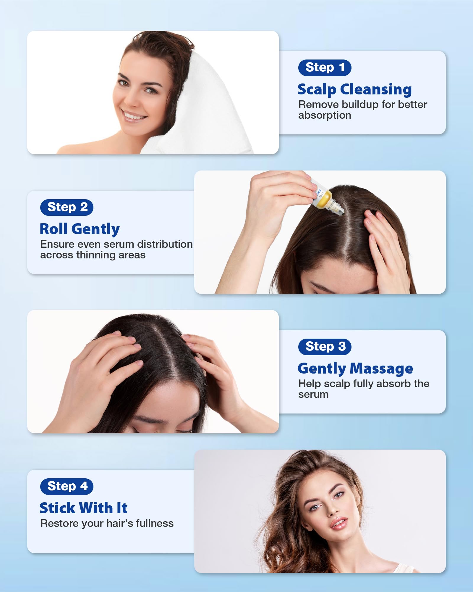 HACIRJNG Nightly scalp care routine with non-greasy serum