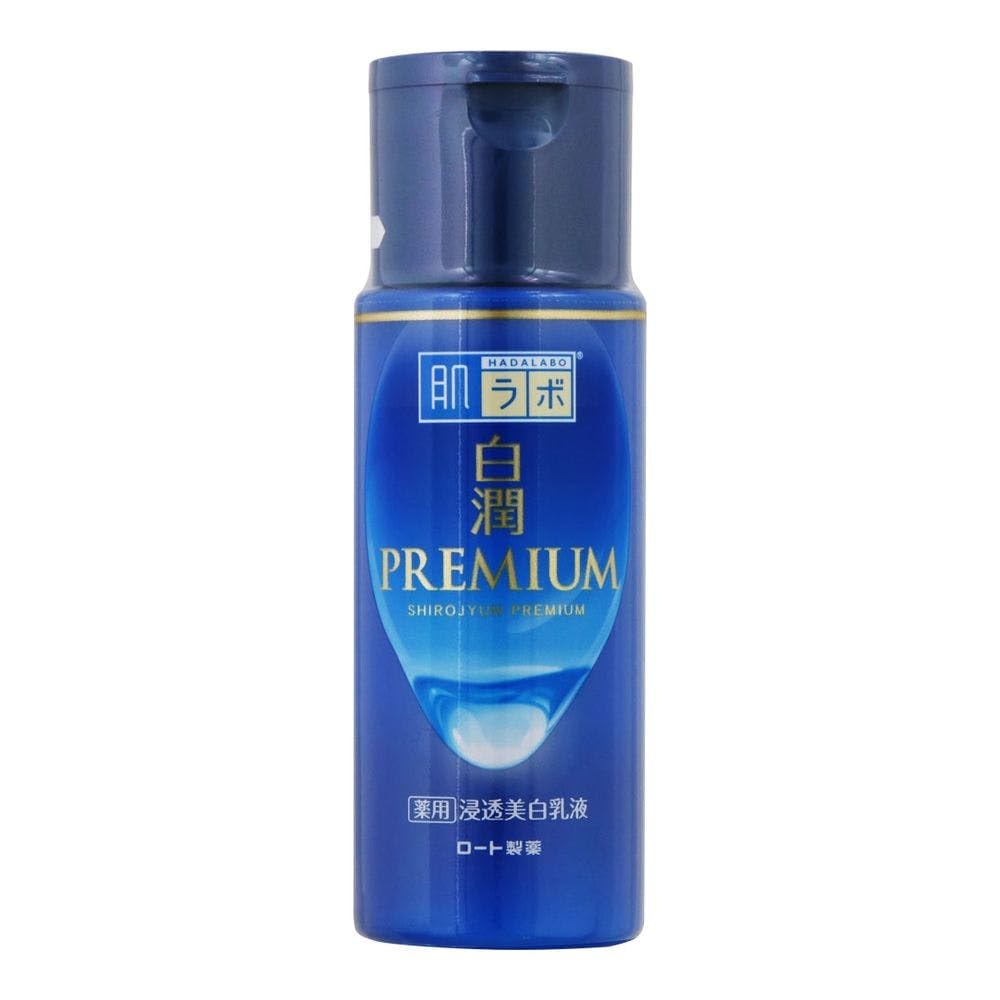 Hada Labo Shirojyun Premium Emulsion two-pack showcases extended-use value