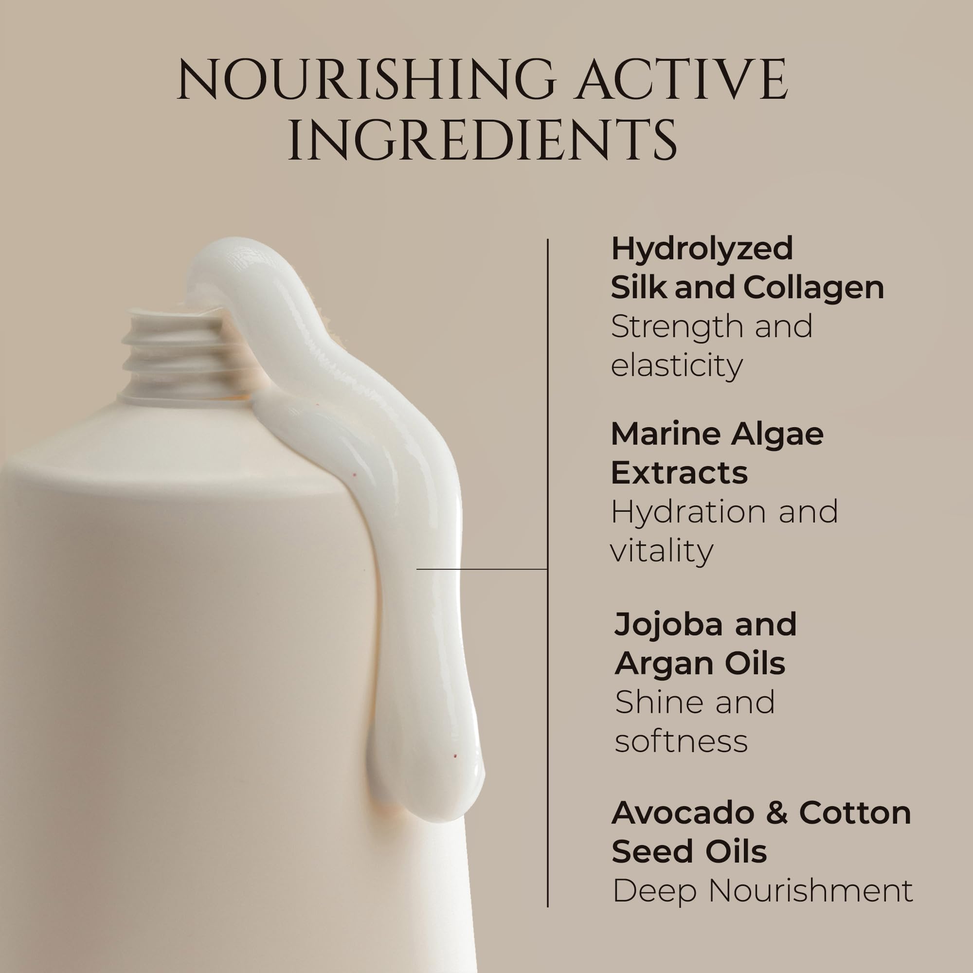 Illustration of Hadat collagen and silk components suggests improved elasticity