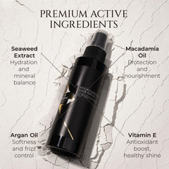 HADAT Hydro Miracle serum provides heat protection and shine.