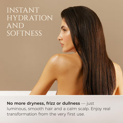 HADAT Hydro Nourishing Moisture Shampoo packaging on display emphasizes modern salon-grade care.