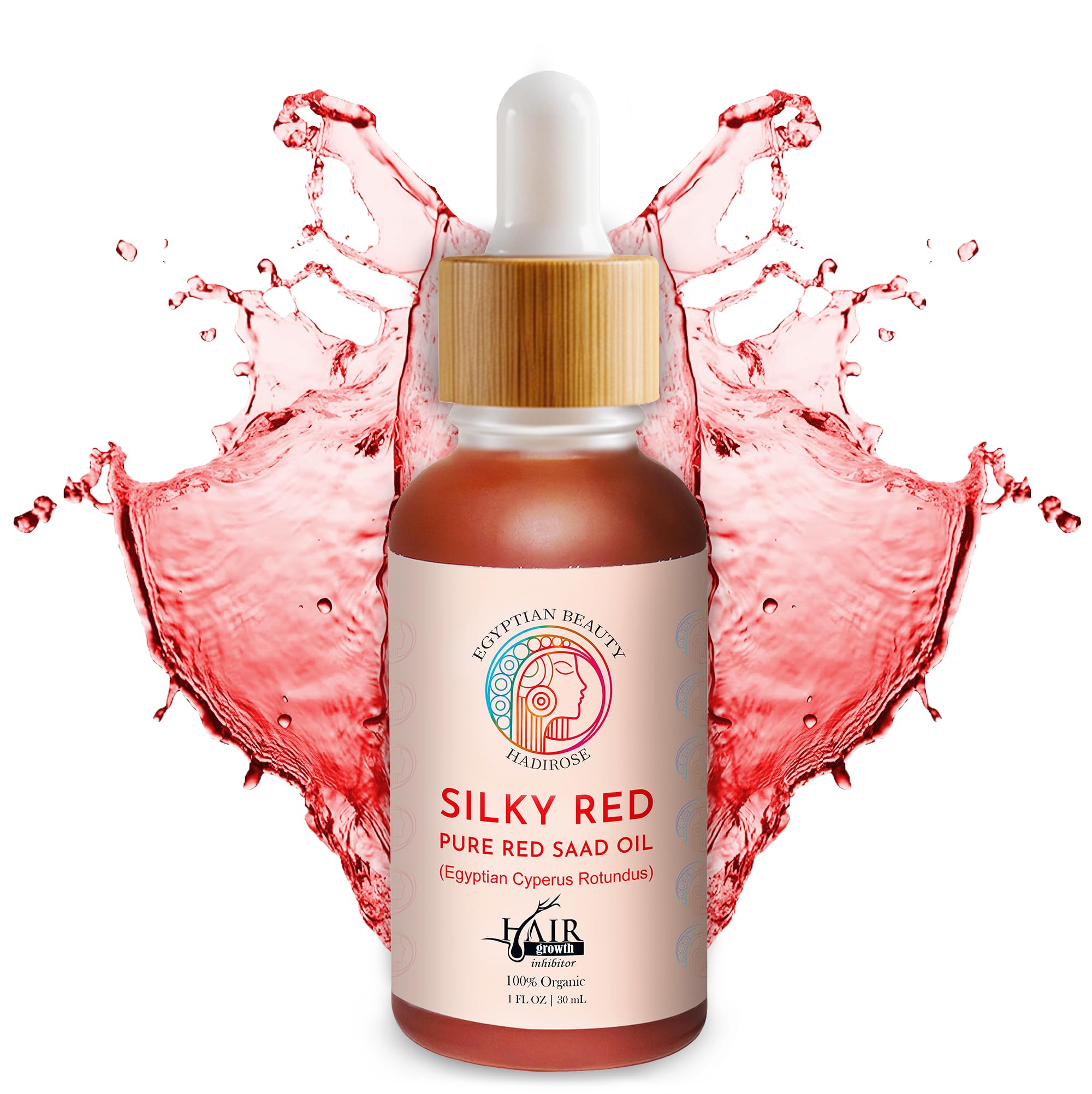 Hadirose Red Saad Oil pour—direct application for targeted hair reduction.
