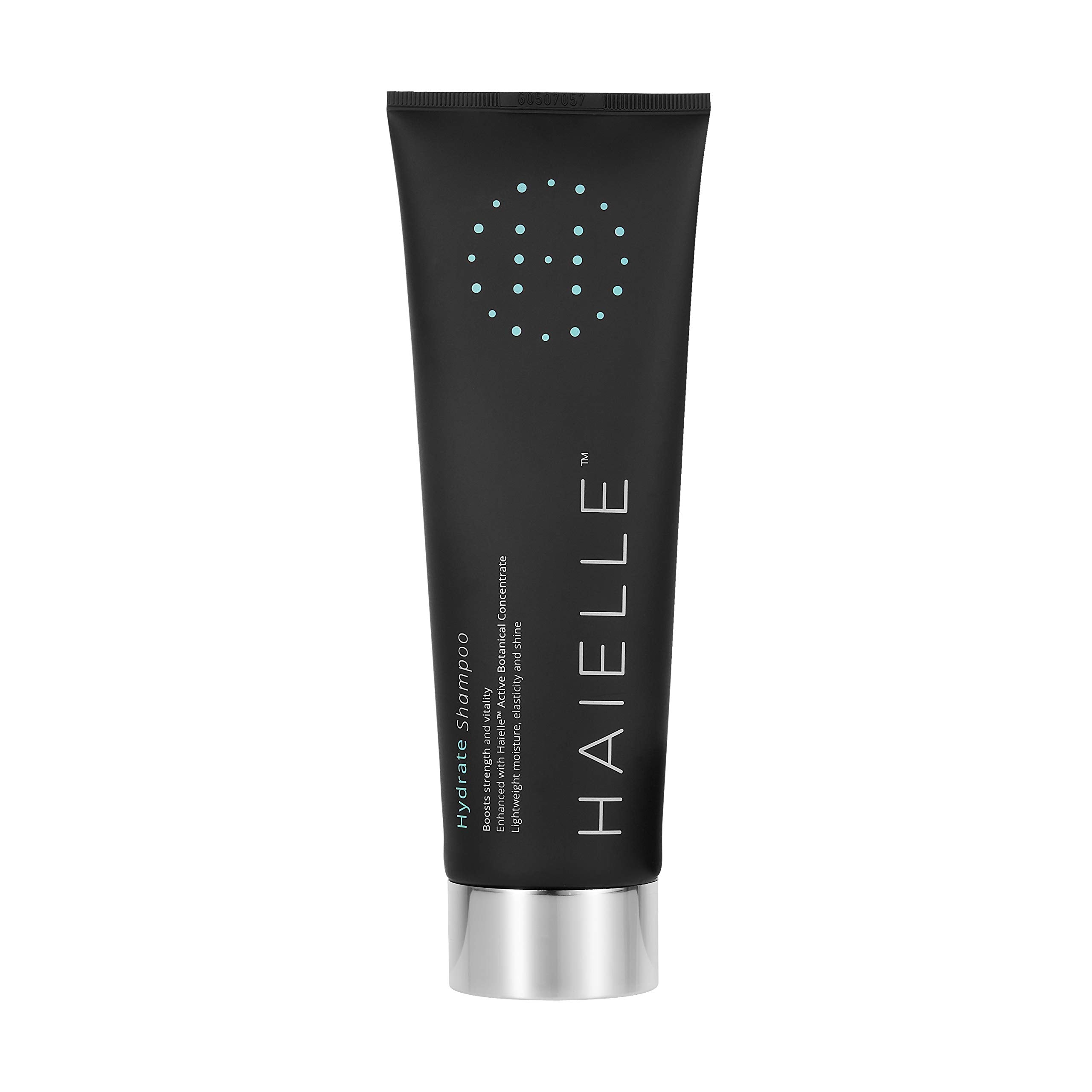 HAIELLE Hydrate Shampoo bottle front showing vegan formula for dry hair.
