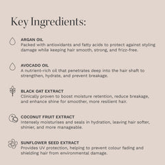 HAIR BURST Hydrating Mask brushing application demonstrates effortless detangling and smooth distribution.