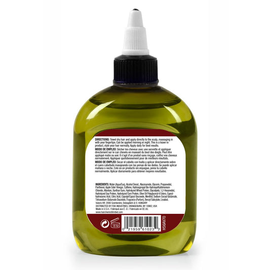 Hair Chemist Apple Cider Vinegar Scalp Stimulator closeup of label highlighting natural scalp nourishment