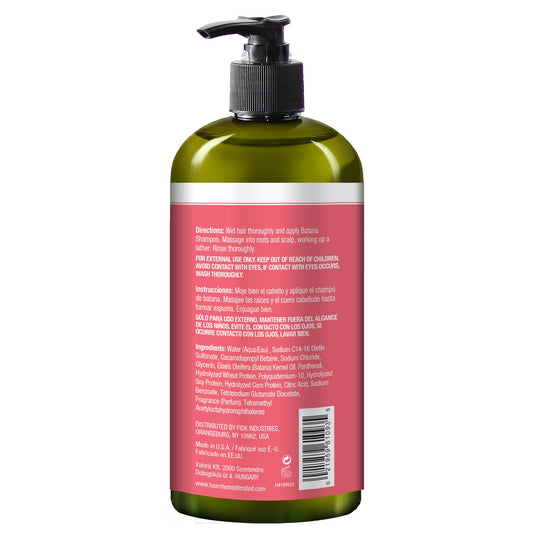 Hair Chemist Batana Strengthening Shampoo packaging on display highlighting USA quality
