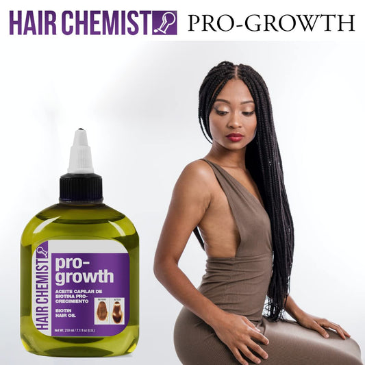 Hair Chemist Biotin Pro-Growth Conditioner label closeup highlighting sulfate-free formula.