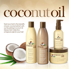 Hair Chemist Coconut Oil Serum applied to scalp for hydration and revitalized hair.