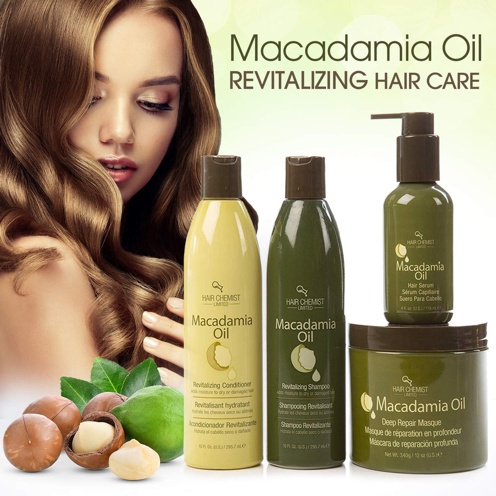 Hair Chemist Coconut Oil Serum texture close-up shows silky, smooth finish.