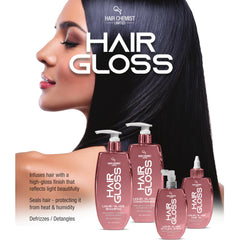 Hair Chemist Hair Gloss Liquid Glass close-up shows ultra-smooth, glossy texture.