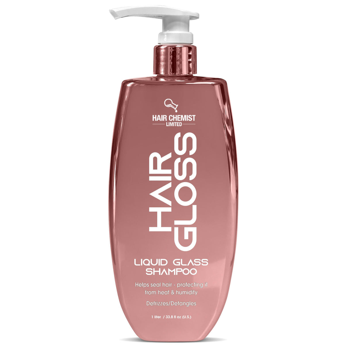 Hair Chemist Hair Gloss Liquid Glass Shampoo bottle pour for smooth shiny hair