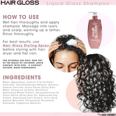 Heat shield protection imagery for Hair Chemist Liquid Glass Shampoo