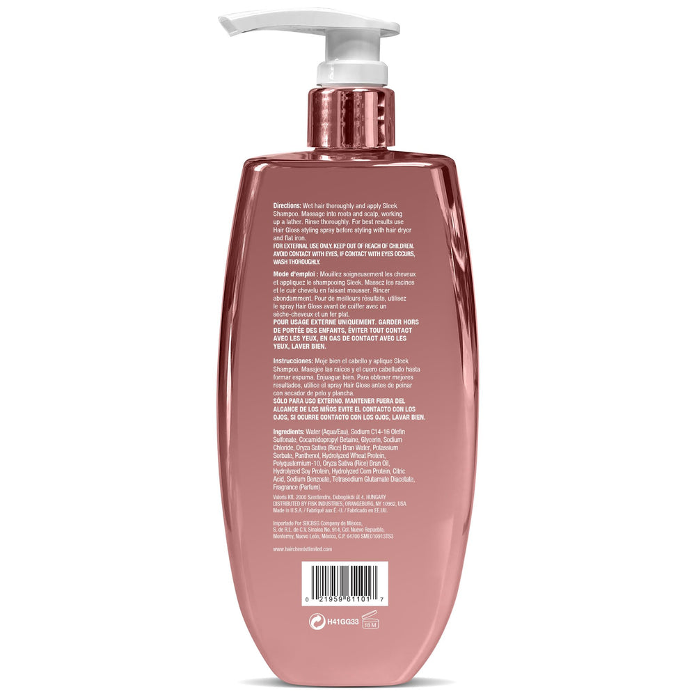 Hair Gloss Liquid Glass Shampoo shine swatch showing mirror-like finish