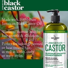 Hair Chemist Jamaican Black Castor Oil ingredient showcases natural oil benefits for hair.