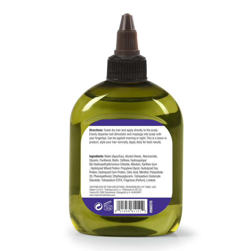 Hair Chemist label close-up highlighting biotin and usage directions