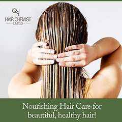Hair Chemist Macadamia Oil Shampoo ingredients graphic showing deep moisture.