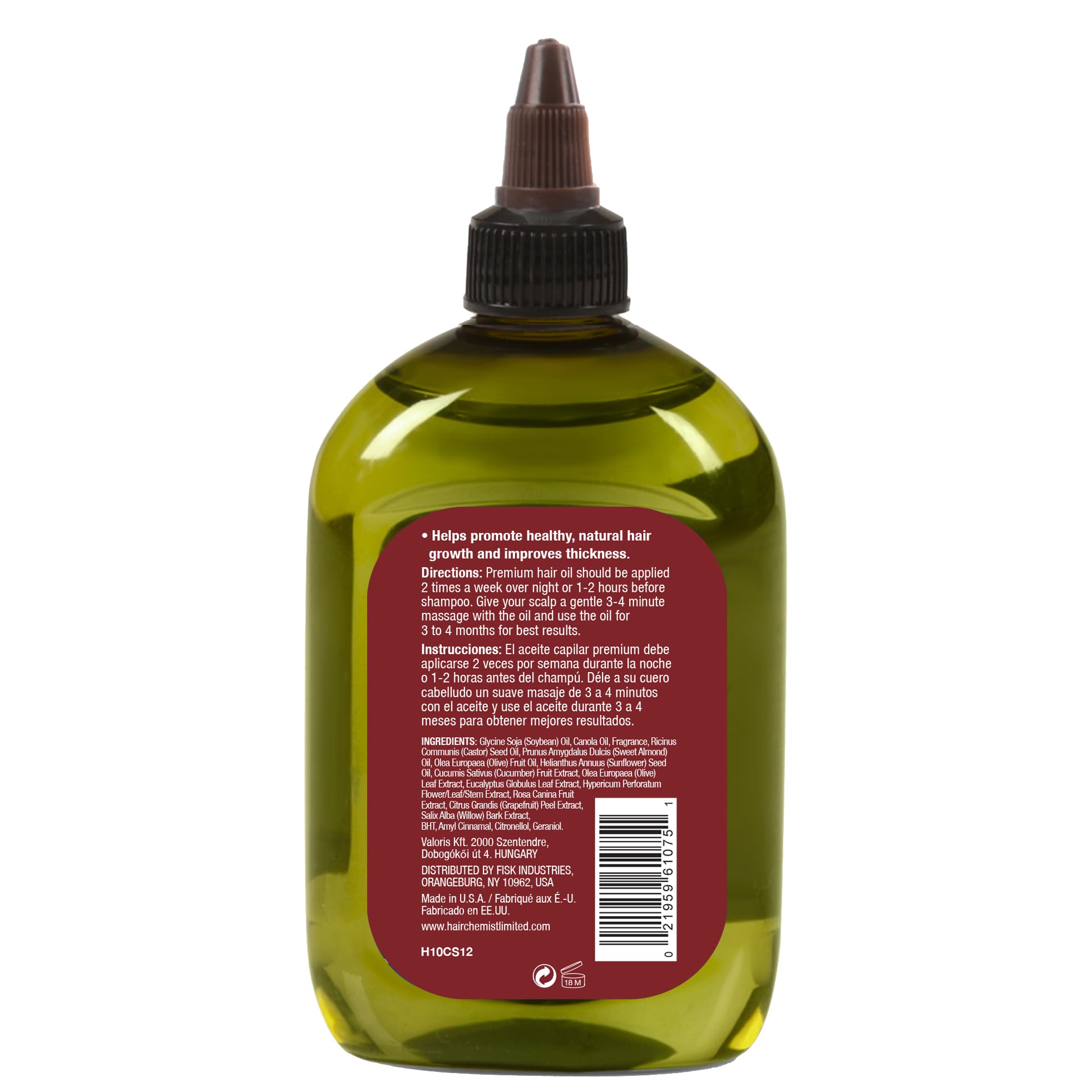 Hair Chemist Pro-Growth Castor Oil dropper; easy scalp application for nourishment.