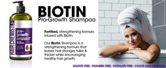 Hair Chemist Pro-Growth Shampoo close up glossy healthy looking hair