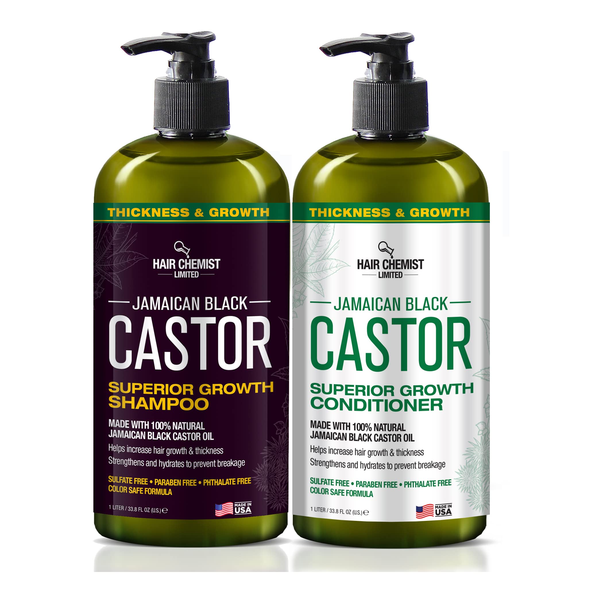 Hair Chemist Superior Growth shampoo bottle highlighting nourishing scalp and vibrant hair.
