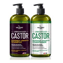 Hair Chemist Superior Growth shampoo bottle highlighting nourishing scalp and vibrant hair.