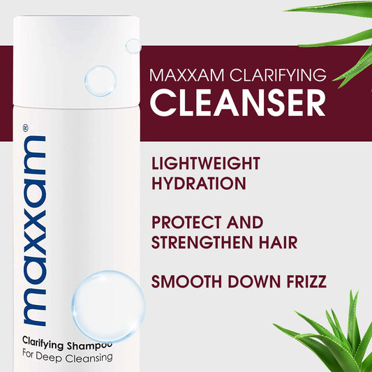 HAIR CLUB Maxxam clarifying shampoo lather demonstrates rich cleanse.