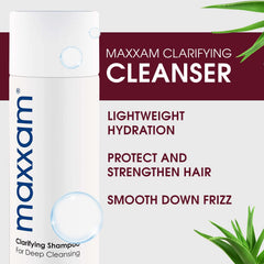 HAIR CLUB Maxxam clarifying shampoo lather demonstrates rich cleanse.