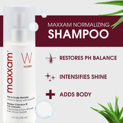 HAIR CLUB Maxxam bottle lathers for gentle, color-safe daily cleansing